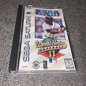 World Series Baseball II (Sega Saturn, 1996) W/ Manual Broken Case