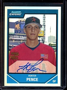 2007 Bowman Draft Chrome #BC248 Hunter Pence Refractor Auto Rookie #409/500 - Picture 1 of 2