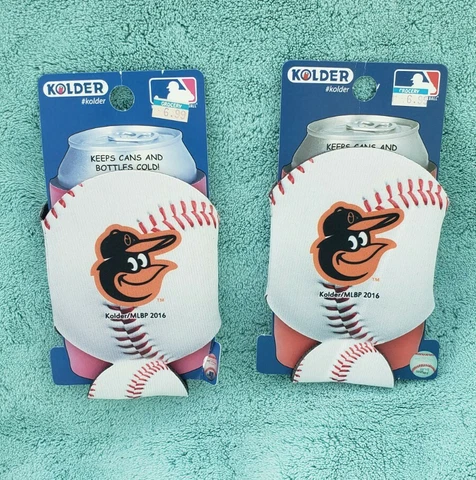 Baltimore Orioles Baseball Design 12oz Collapsible Koozie- Two Sided 2 pack Cover