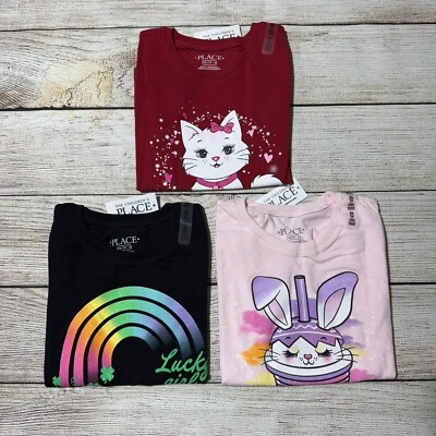Girls Holiday T-shirts Size XS (4). NWT! Valentines, St. Patrick’s Day, Easter. - Image 1 of 4