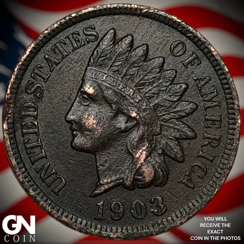 1903 Indian Head Cent Penny  Q3372 Cover