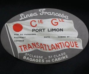 Vintage CGT FRENCH LINE Oval Porte Lemon Label NOS Unused - Picture 1 of 1