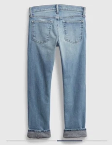 *NWT BOY'S GAP WINTER FLEECE LINED JEANS PANTS Size 16 Husky ADJUSTABLE WAIST - Picture 1 of 6