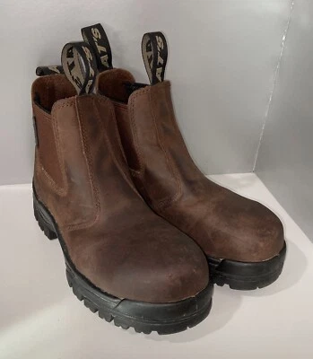 Oliver Pull On Chelsea Botas de Cuero Marrón Talla 7.5 Puntera de Seguridad Resistente al Aceite 45627 Foto 1 de 4