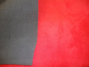 Foam Suede Headlining Backed Crimson Fabric 60" Wide by the yard - Picture 1 of 1