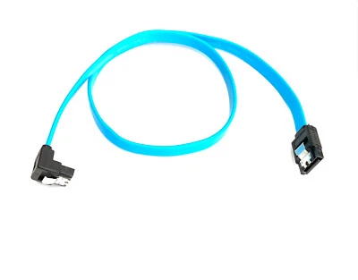 3pk 18" Serial SATA ATA RAID DATA HDD Hard Drive Cable Straight to Right Angle - Image 1 of 2