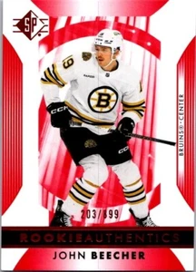 2023-24 UD SP Hockey Rookie Authentics John Beecher#135 Red RA Parrallel #899 - Bild 1 von 2