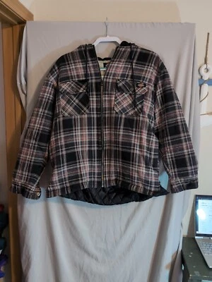 Vintage Masculino M Dickie's Zíper Completo Linhas de Lã com Capuz Flanela - Imagem 1 de 4