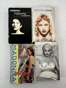 Set of 4 Madonna vintage music cassette singles Tested - Picture 1 of 2