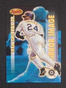 1999 Bowman's Best MIRROR IMAGE REFRACTOR #2 Ken Griffey Jr HOF RARE PARALLEL - Picture 1 of 2