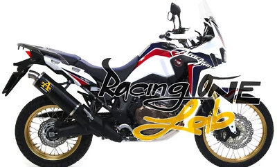 AUSPUFF ARROW RACE-TECH SCHWARZ HOMOLOGIERTE HONDA AFRICA TWIN 1000 / ADV SPORTS - Bild 1 von 3