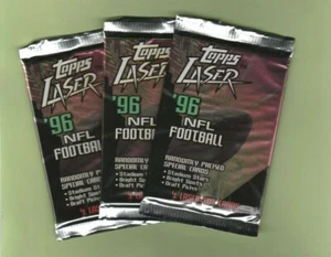 1996 Topps Laser Football 3 ungeöffnete Mint Packs Original Stock - Bild 1 von 1