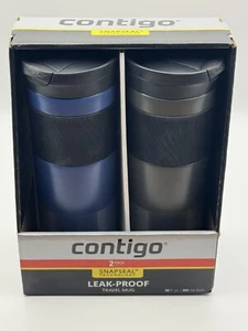 Contigo 2er-Pack 20 Unzen SNAPSEAL Auslaufsicher Edelstahl Reisebecher Heiß/Kalt - Bild 1 von 4