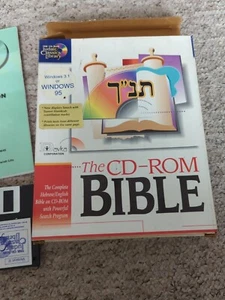 Big Box PC Hebrew English Bible CD-Rom & 3.5" Floppy 1997 Windows 95 Or 3.1 - Picture 1 of 2