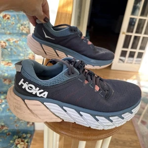 Hoka One One W Gaviota 3 Blue Pink Lace Up Running Shoes Women’s Size 8.5B - Picture 1 of 8