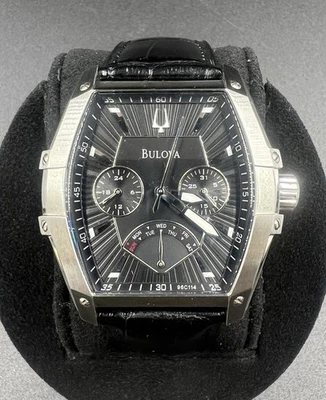 Bulova 41MM Men’s Day/Date Chronograph SS Dress Watch 96C114 Black Dial - Image 1 of 4
