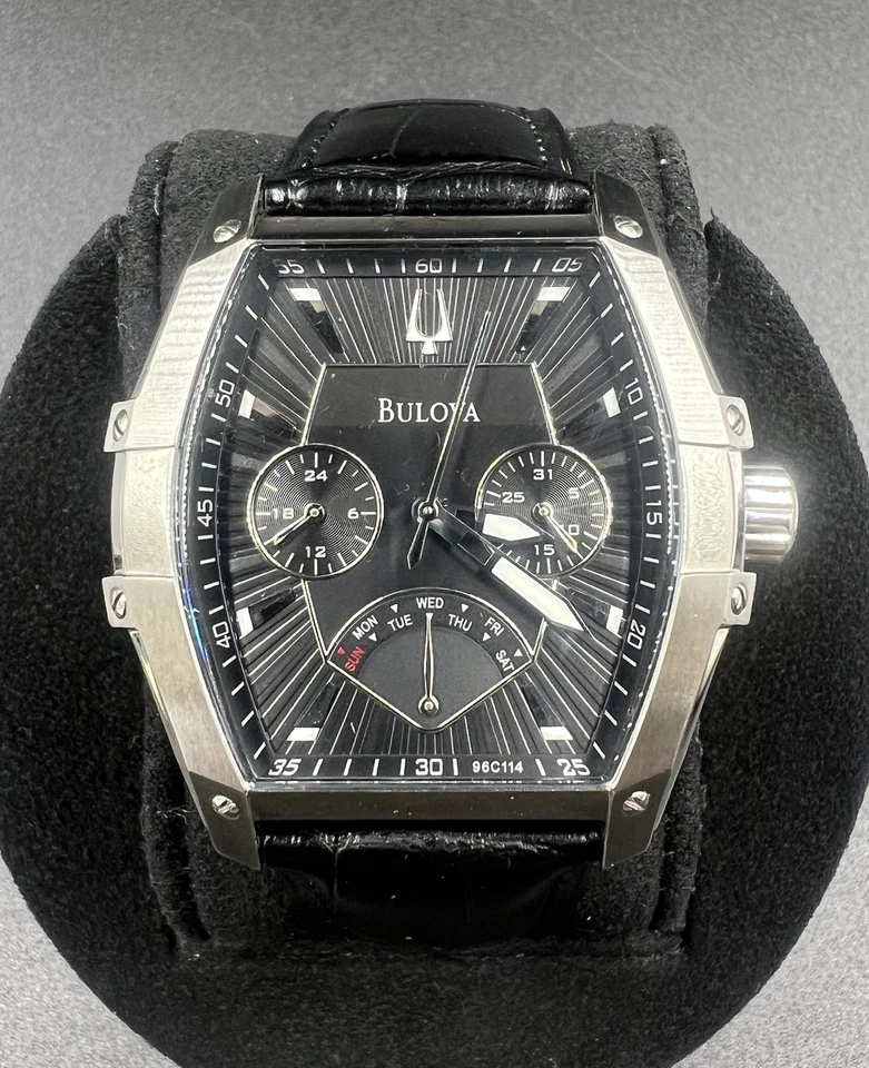 Bulova 41MM Men’s Day/Date Chronograph SS Dress Watch 96C114 Black Dial - Image 1 of 4