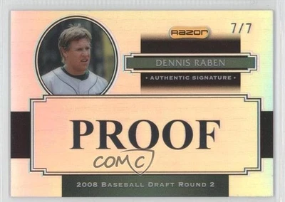2008 Razor Signature Series Metal Auto Prismatic Proofs /7 Dennis Raben #AU-DR - Image 1 of 2