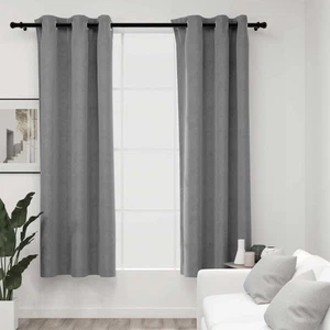  Cortinas Blackout con Anillos 2 Piezas Gris 37"x63" Terciopelo - Imagen 1 de 5