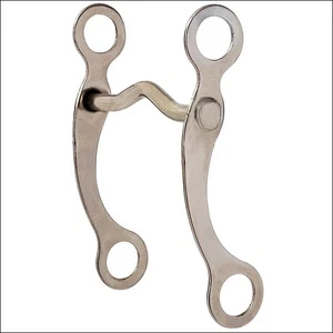 77AH 4 pulgadas Hilason niquelado bordillo caballo broca puerto bajo boca - Imagen 1 de 4