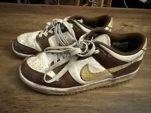 Nike Dunk Low GS Cacao Wow Metallic Gold Kids Youth 6.5 Casual Women’s Size 8 - Picture 1 of 7