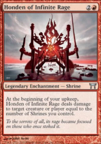MTG Honden of Infinite Rage, Champions of Kamigawa, Heavily Played, English - Image 1 of 1