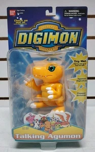 1997 Bandai: Digimon (Digital Monsters) Talking Agumon Figure - Works, Sealed - Picture 1 of 8