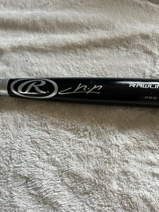 ⚾ Cristian Pache Autographed Black Rawlings Baseball Bat | JSA Authenticated - Picture 1 of 4