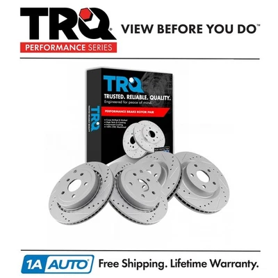 TRQ Front & Rear Brake Rotors Set For 2008-2009 Pontiac G8 Foto 1 de 4