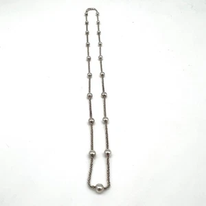 Collar de cadena satélite con cuentas de plata 925 5,9 gramos - Imagen 1 de 7