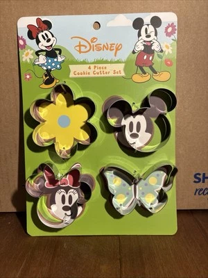 Disney Cookie Cutter Set Mickey Mouse Minnie Flower Butterfly NEW - Image 1 of 4