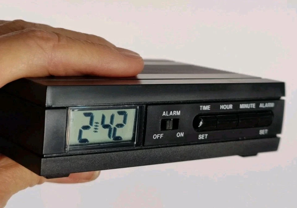 Retro Infinity Digital LED Alarm Clock 3"x4" Battery Operated – Works Great! - Image 1 of 4