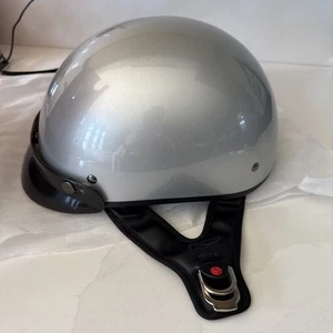 Classic Fulmer AF-70 Motorcycle Helmet, Half Shell, Gloss Silver XL Worn Once - Bild 1 von 14