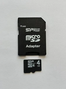 Silicon Power 4 GB MicroSDHC card with Adapter - Picture 1 of 1