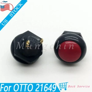 2PCS Red Waterproof Reset Button Switch 2-Pins Normally Open For OTTO 21649 12MM - Picture 1 of 3