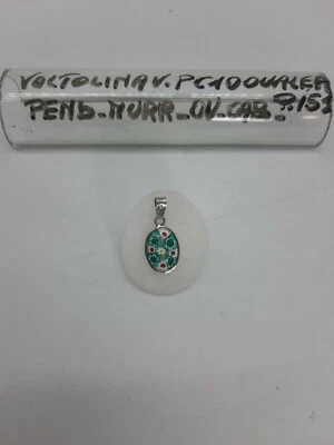 Pendente, Murrine, Ovale Cabochon, Argento 925 PC1OVALEA Voltolina Vittorio - Immagine 1 di 4
