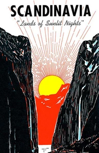 Póster Escandinavia, Tierras de noches iluminadas por el sol, Dinamarca, Suecia, Noruega - Arte de pared - Imagen 1 de 1