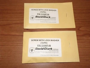 David Clark Screws with Lock Washers 13180P-06 (2 packs of 10/Pk) - Picture 1 of 2