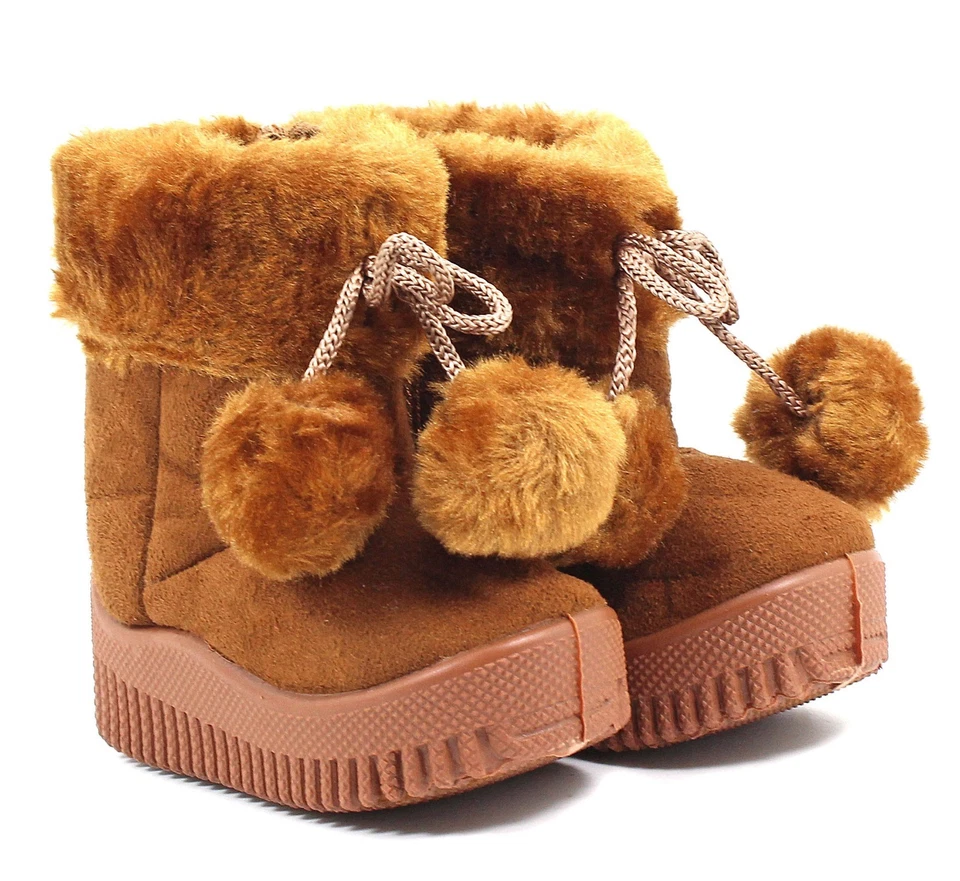 Lindos Botines de Piel Sintética Abiertos con Cremallera Lateral Niños Pequeños Niñas Botas de Invierno Zapatos Foto 1 de 1