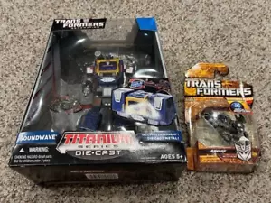 Transformers Titanium Diecast SOUNDWAVE G1 + RAVAGE Hunt for the Decepticons NEW - Picture 1 of 7