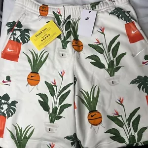 Felpa pantaloncino uomo XL Nike Sportswear Court Phantom bianco stampato DV9613-030 nuovo - Foto 1 di 10