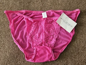 Bali Studio Collection Women's Laced Sheer Bikini Panties Size 6 Pink NWT - Picture 1 of 7