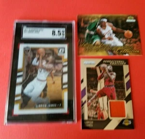 LEBRON JAMES PRIZM GAME USED JERSEY + UPPER DECK ROOKIE CARD + OPTIC SGC 8.5 - Picture 1 of 8
