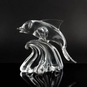 Delfin auf Welle klar sign. A. Barbini Murano Glas Prov.: Smlg. Pauly & Cia. - Picture 1 of 5