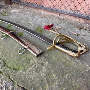 1917 U.S. Cavalry Saber with Engraved Scabbard, Radziwillowka Sword, Military - Picture 1 of 4