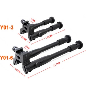 6"/ 9" Hunting Rifle Bipod Adjustable Leg clamp-on Mount 20mm Picatinny Rail - Picture 1 of 28