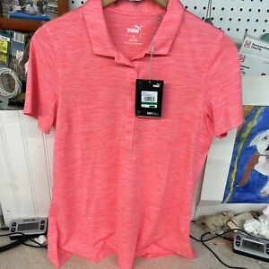 Puma Daily Polo Ignite Rose Heather Women’s Large NWT FREE SHIPPING