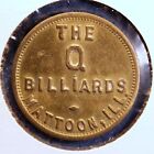 SCARCE Illinois billiards token - The Q Billiards, 5¢, Mattoon, Ill.