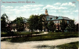 State Normal School, Stevens Point, Wisconsin Postcard c1909 - Picture 1 of 2