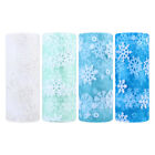  4 Roll Mesh Snowflake Clothes Tape Hem Snowflakes Patterns Tulle